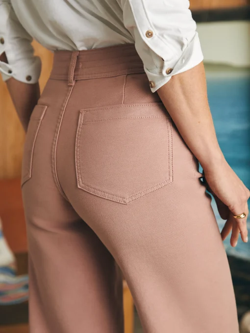 Stretch Terry Harbor Pant - Wood Rose