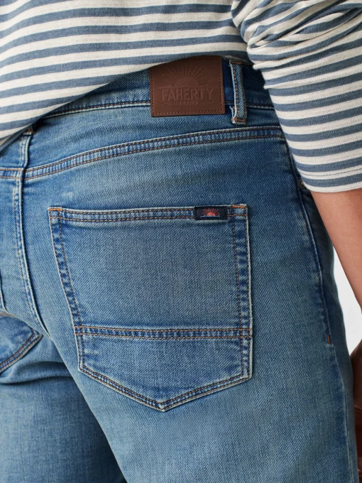 Stretch Terry Indigo 5-Pocket Pant (32" Inseam) - Easton Wash
