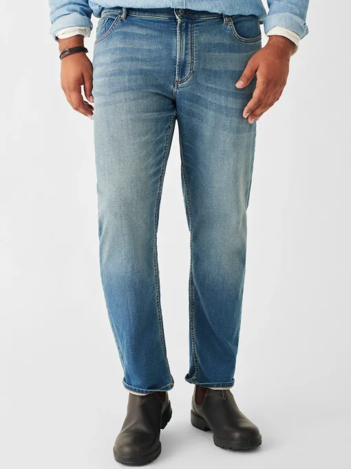 Stretch Terry Indigo 5-Pocket Pant (32" Inseam) - Easton Wash