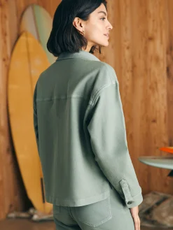 Stretch Terry Overshirt - Coastal Sage