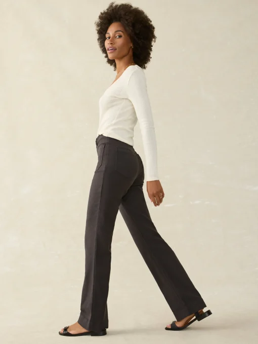 Stretch Terry Patch Pocket Pant - Washed Black