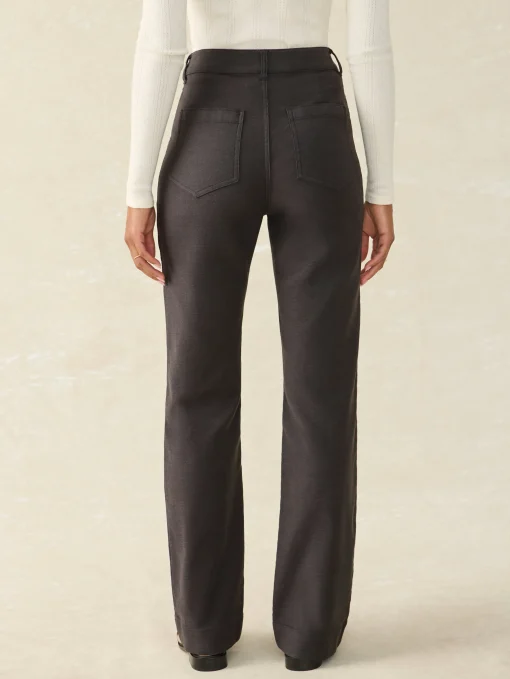 Stretch Terry Patch Pocket Pant - Washed Black