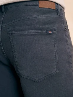 Stretch Terry 5-Pocket Athletic Fit Pant - Navy