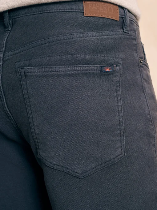 Stretch Terry 5-Pocket Athletic Fit Pant - Navy