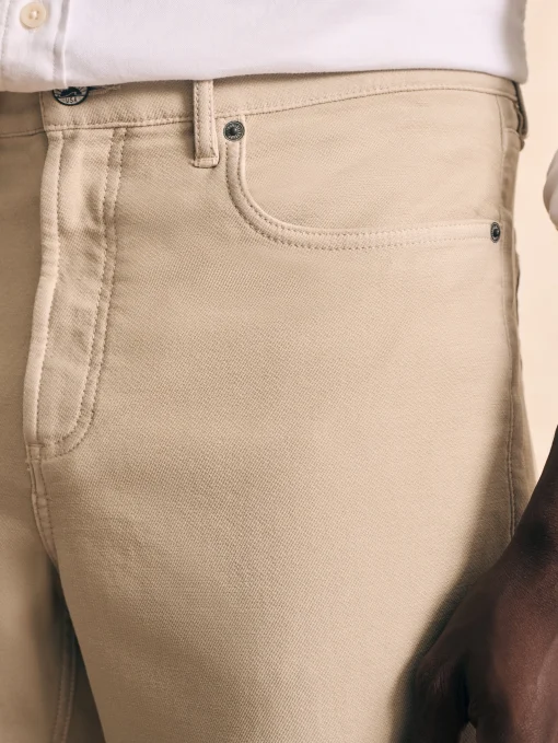 Stretch Terry 5-Pocket Athletic Fit Pant - Stone