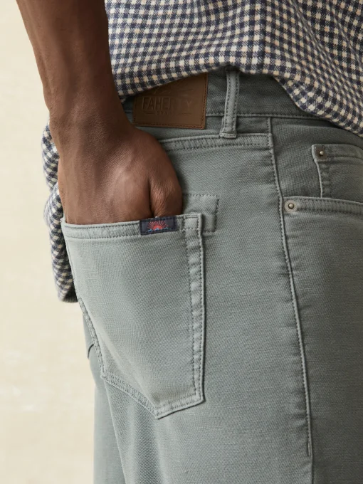 Stretch Terry 5-Pocket Athletic Fit Pant - Slate
