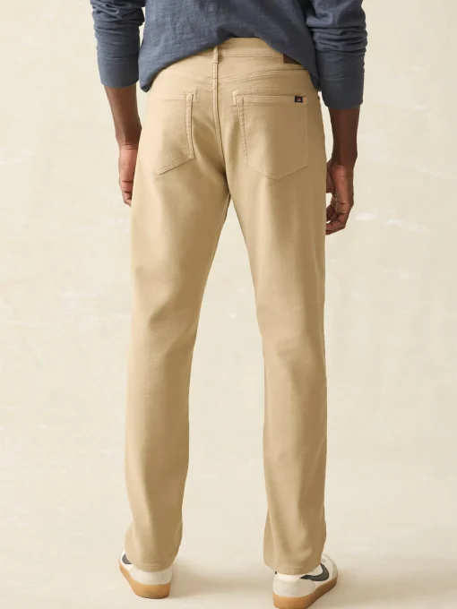 Stretch Terry 5-Pocket Athletic Fit Pant - Desert Khaki