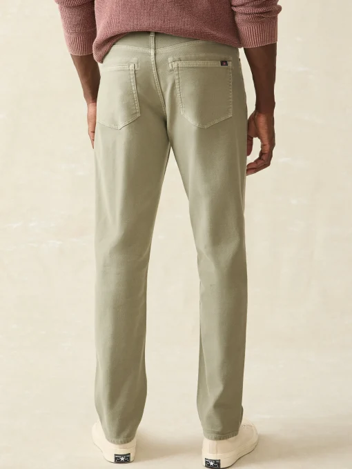 Stretch Terry 5-Pocket Athletic Fit Pant - Faded Olive