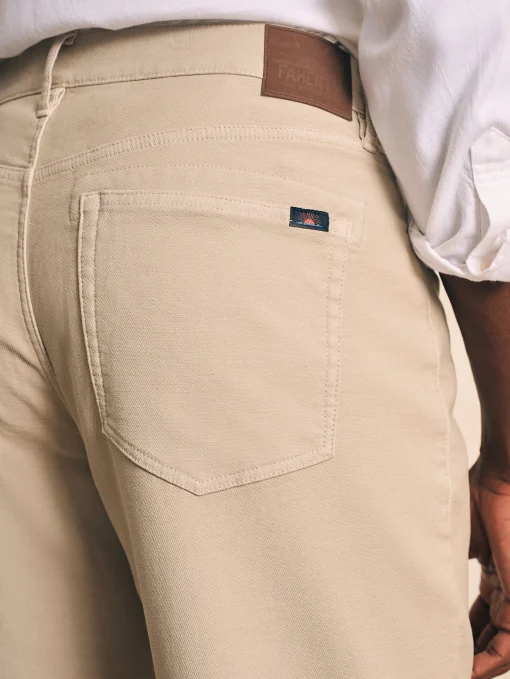 Stretch Terry 5-Pocket Athletic Fit Pant - Stone