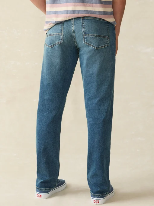 Stretch Terry 5-Pocket Athletic Fit Pant - Indigo Ocean Wash