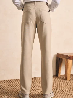Stretch Terry 5-Pocket Athletic Fit Pant - Stone