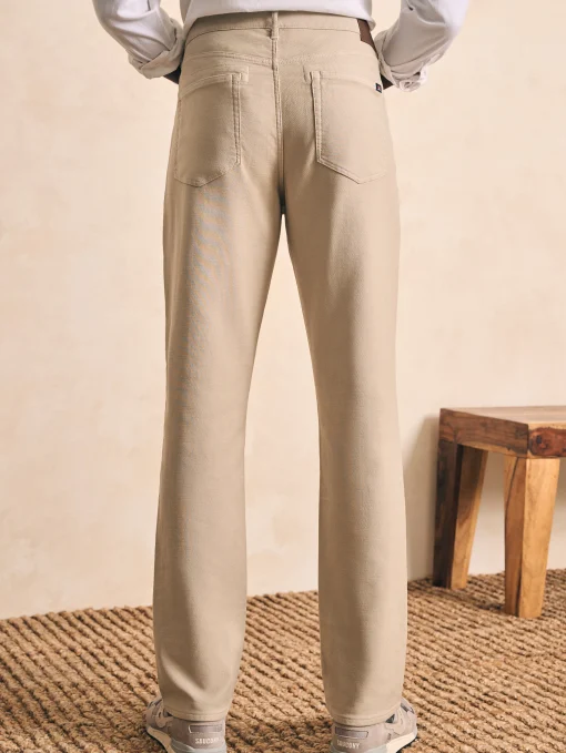 Stretch Terry 5-Pocket Athletic Fit Pant - Stone