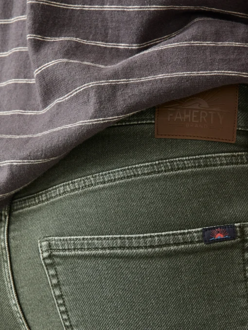 Stretch Terry 5-Pocket Pant - Fall Olive