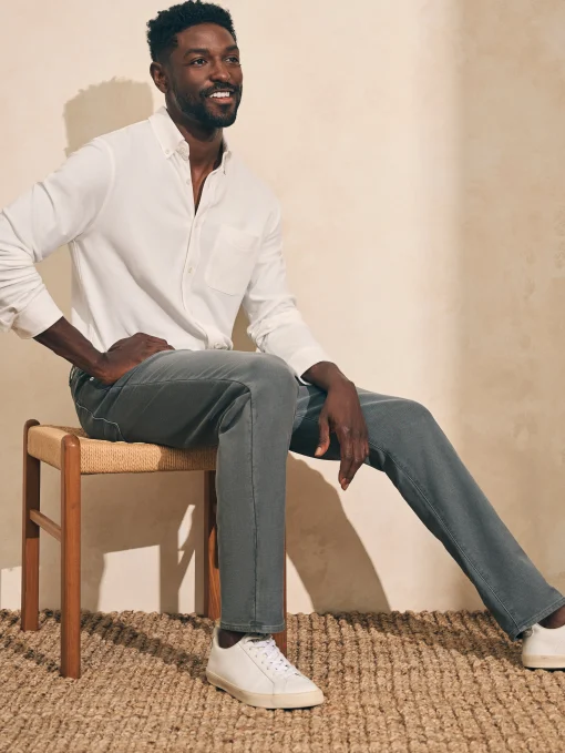 Stretch Terry 5-Pocket Pant - Slate