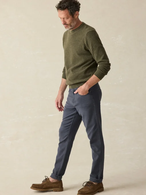 Stretch Terry 5-Pocket Pant - Navy