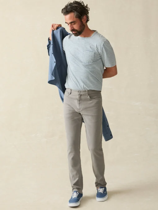 Stretch Terry 5-Pocket Pant - Iron