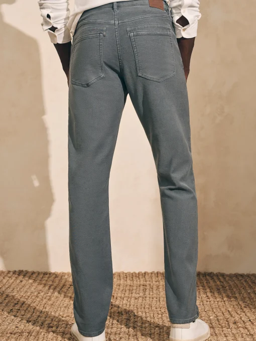 Stretch Terry 5-Pocket Pant - Slate