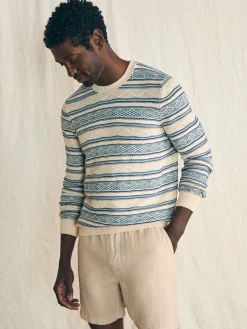 Striped Crew Sweater - Bristol Cream