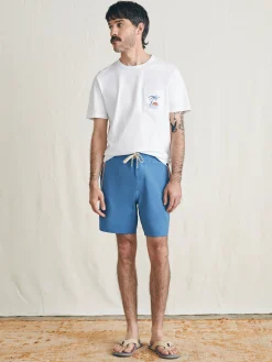 Sunwashed Boardshort - Blue Horizon Stripe