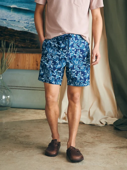 Sunwashed Boardshort - Majolica Frosty Bloom