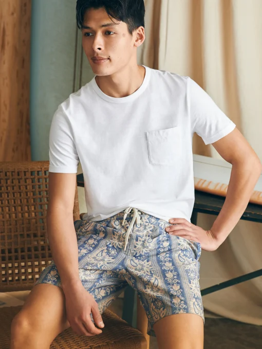 Sunwashed Boardshort - Shoreline Paisley