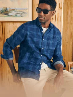 Sunwashed Chambray Shirt - Navy Night Windowpane