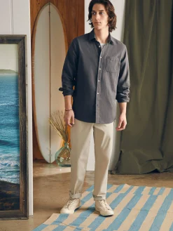 Sunwashed Chambray Shirt - Washed Charcoal
