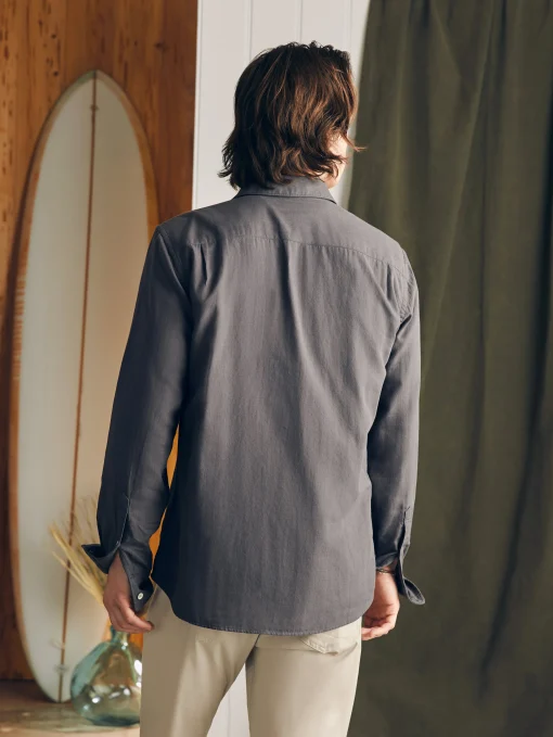 Sunwashed Chambray Shirt - Washed Charcoal