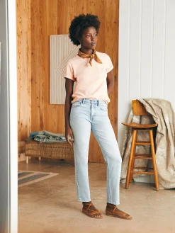 Sunwashed Crew Tee - Peach Whip