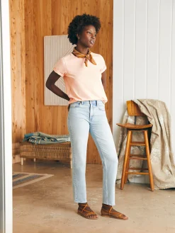 Sunwashed Crew Tee - Peach Whip