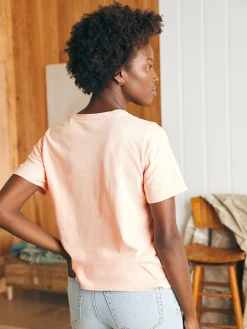 Sunwashed Crew Tee - Peach Whip