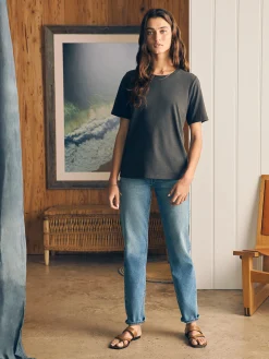 Sunwashed Crew Tee - Washed Black