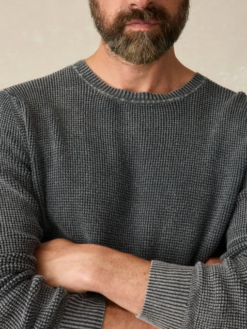 Sunwashed Crewneck Sweater (Tall) - Faded Black