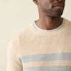 Sunwashed Crewneck Sweater - Dune Natural Surf Stripe