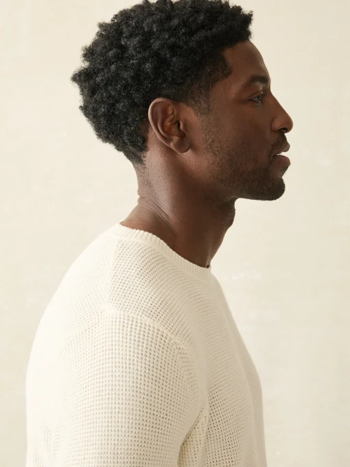 Sunwashed Crewneck Sweater - White Shell