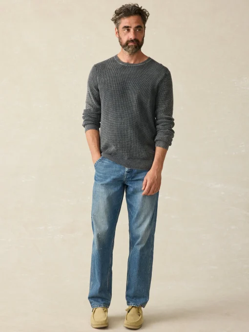 Sunwashed Crewneck Sweater (Tall) - Faded Black