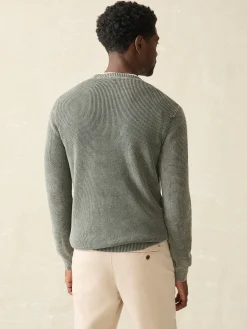 Sunwashed Crewneck Sweater (Tall) - Mountain Olive