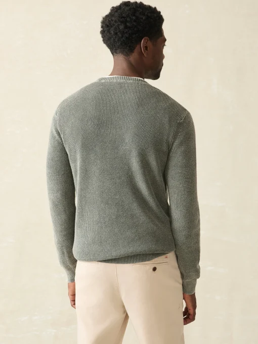 Sunwashed Crewneck Sweater - Mountain Olive