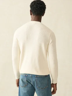 Sunwashed Crewneck Sweater - White Shell