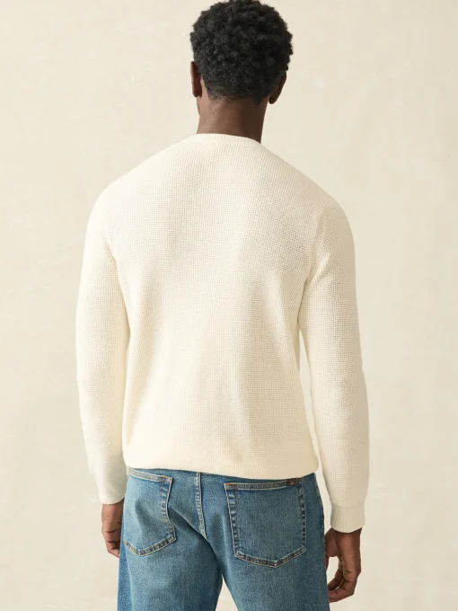 Sunwashed Crewneck Sweater - White Shell