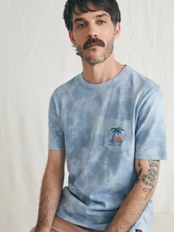 Sunwashed Graphic Tee - Blue Waves Wash