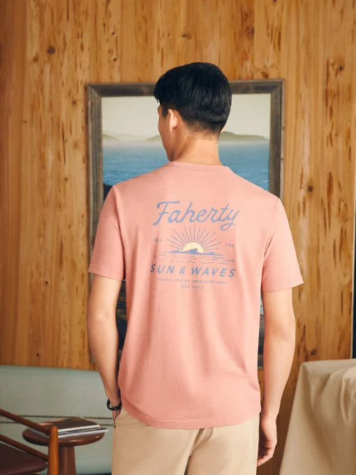 Sunwashed Graphic Tee - Faded Flag