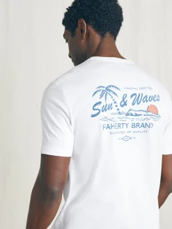 Sunwashed Graphic Tee - White