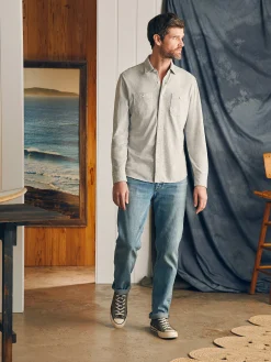 Sunwashed Knit Shirt - Heather Grey