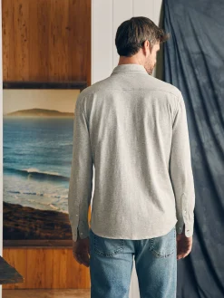Sunwashed Knit Shirt - Heather Grey