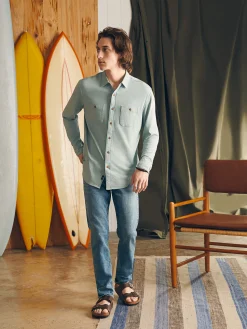 Sunwashed Knit Shirt - Hull Teal