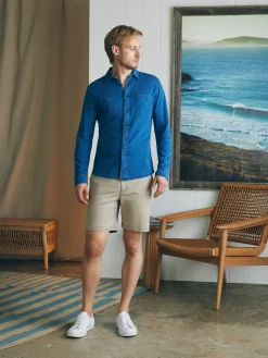 Sunwashed Knit Shirt - Medium Indigo Wash