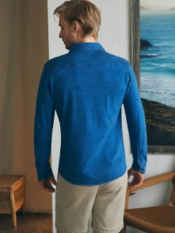 Sunwashed Knit Shirt - Medium Indigo Wash