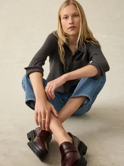 Sunwashed Knit Shirt - Washed Black