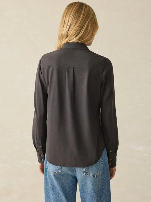Sunwashed Knit Shirt - Washed Black